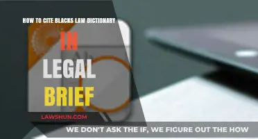 Citing Black's Law Dictionary in Legal Briefs: A Comprehensive Guide