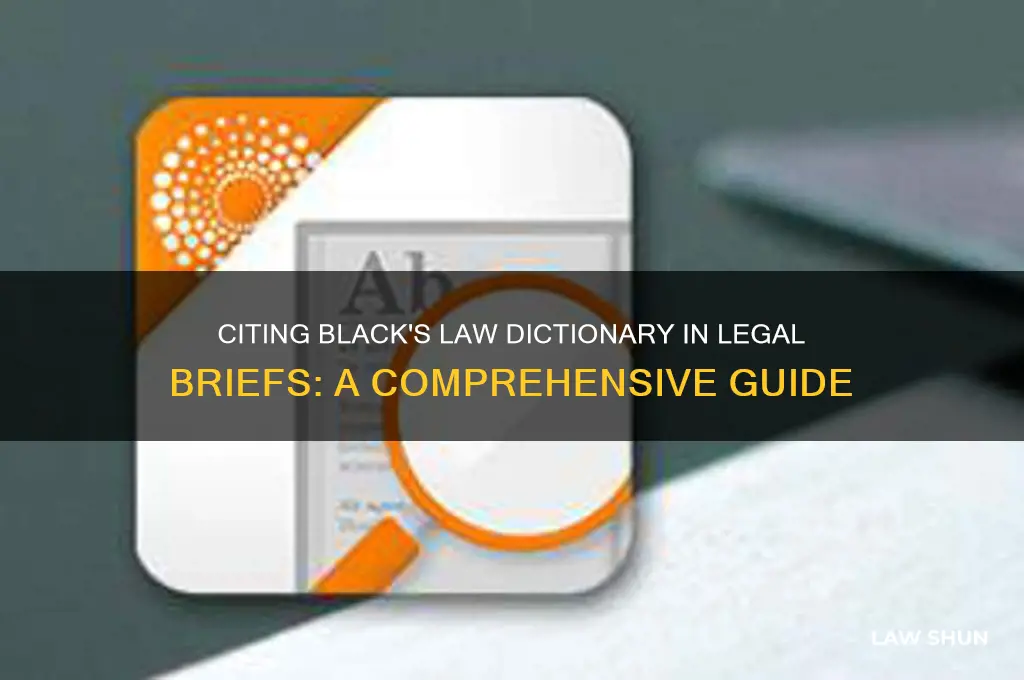 how to cite blacks law dictionary in legal brief