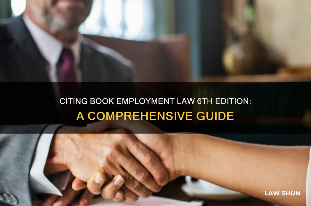 how to cite book employment law 6th edition