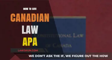Citing Canadian Law in APA Style: A Comprehensive Guide