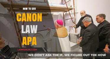 Citing Canon Law in APA Style: A Comprehensive Guide