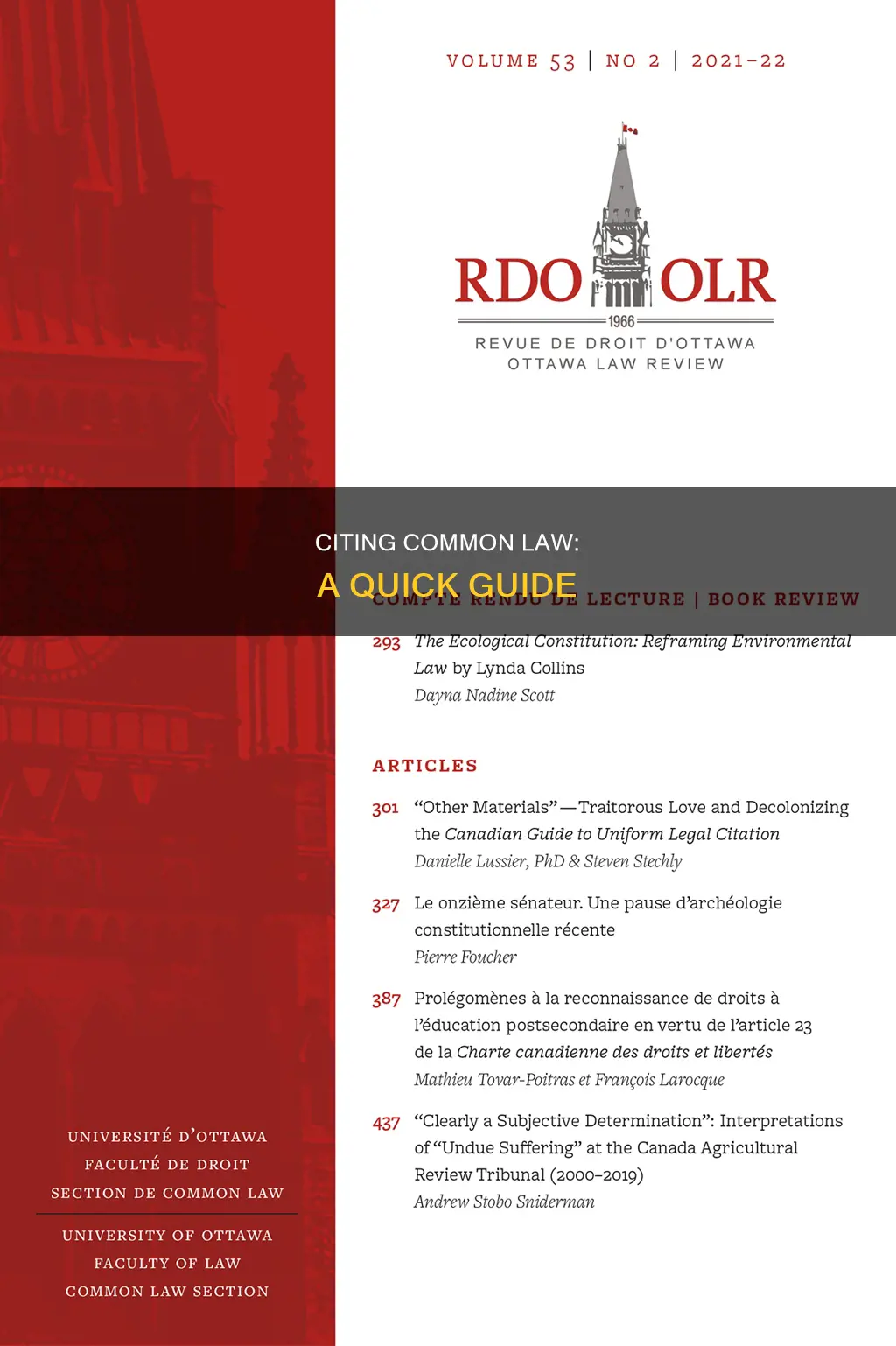 how to cite common law