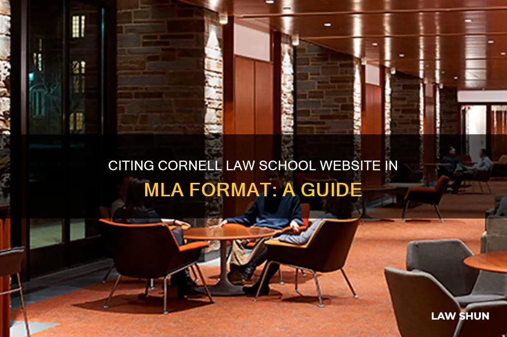 how to cite cornell law website mla