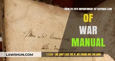 Citing the DoD Law of War Manual: A Comprehensive Guide