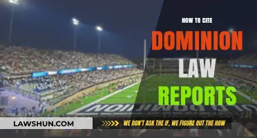 Mastering Legal Citations: A Guide to Citing Dominion Law Reports