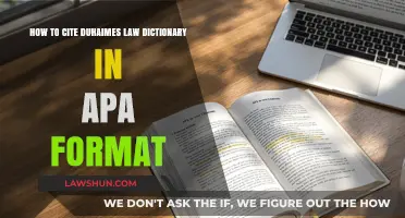 Citing Duhaime's Law Dictionary in APA: A Comprehensive Guide