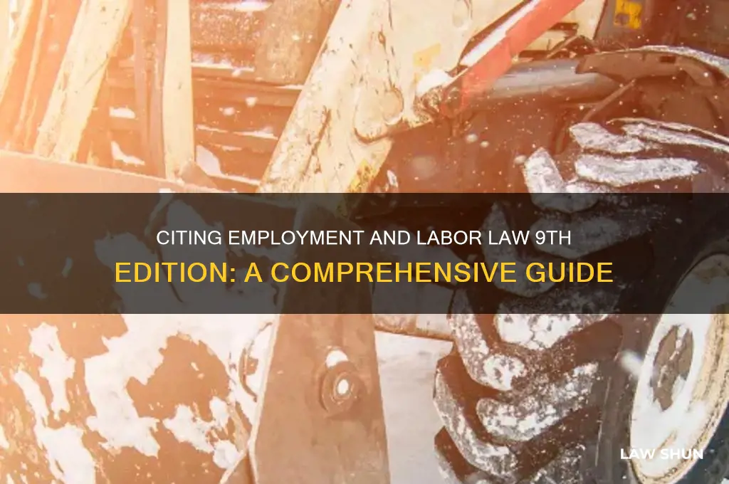 how to cite employment and labor law 9th edition