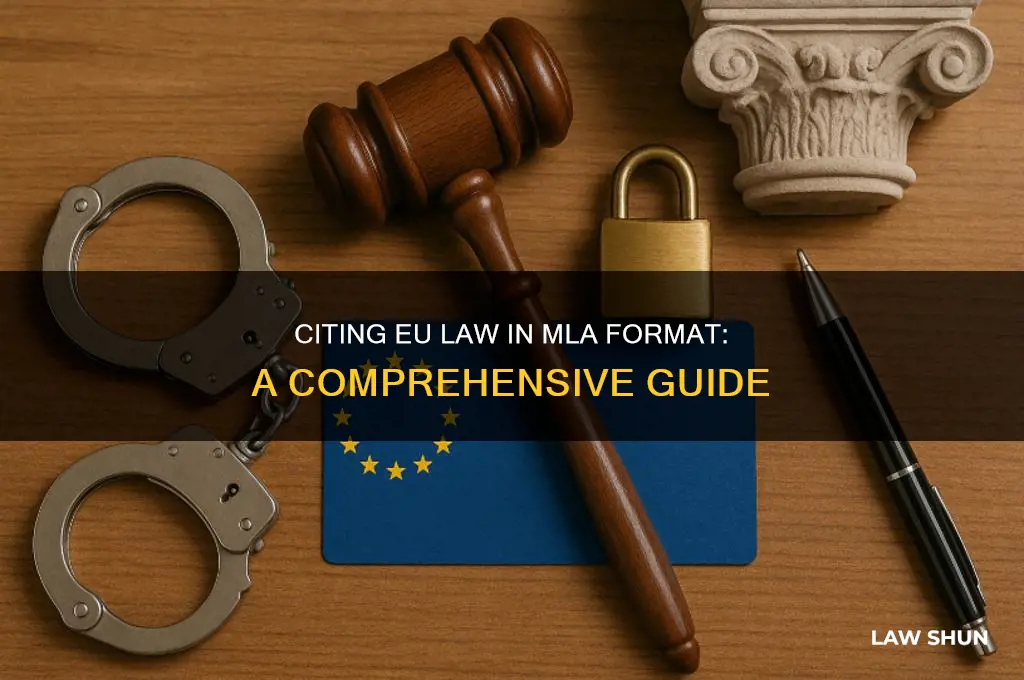 how to cite eu law mla