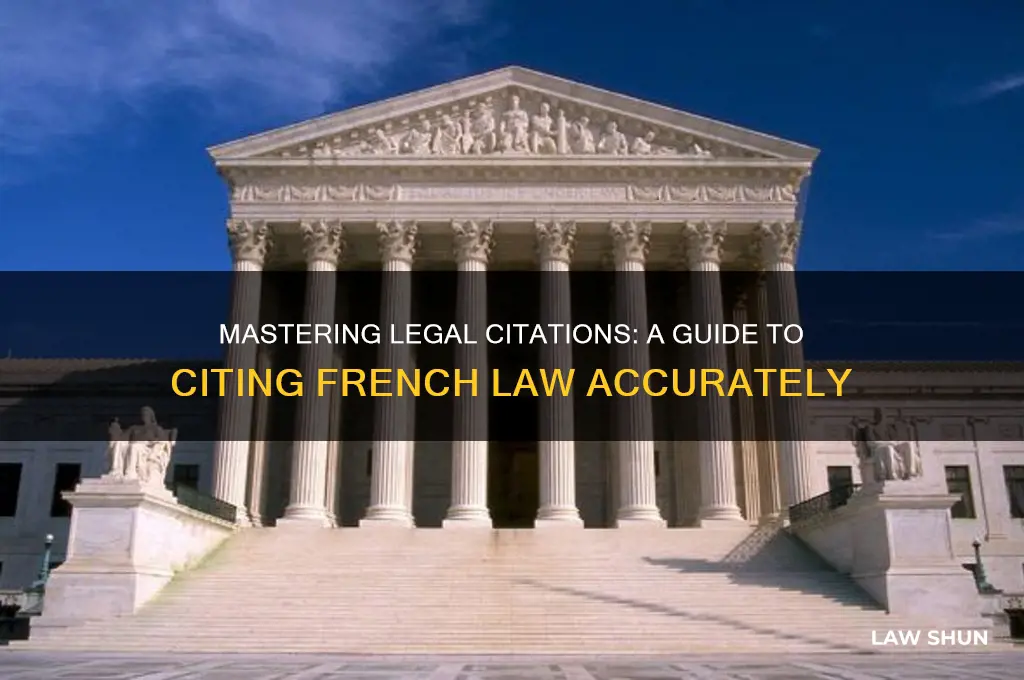 how to cite french law