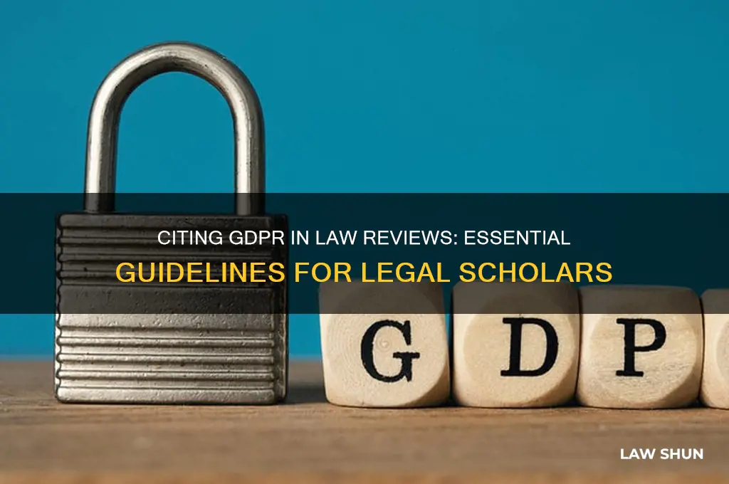 how to cite gdpr in law review