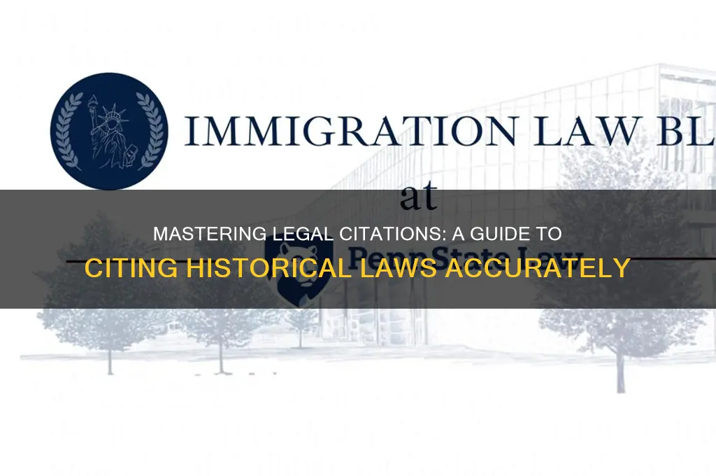 how to cite historical laws