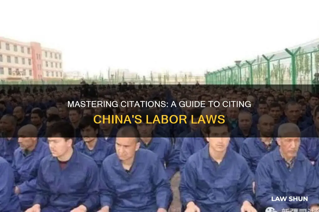 how to cite labor laws of china