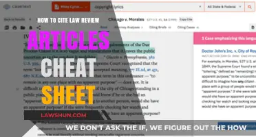 Master Law Review Citations: Quick Cheat Sheet Guide