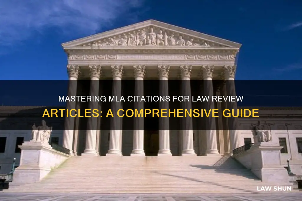 how to cite law review articles mla
