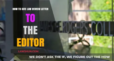 Citing Law Review Letters to the Editor: A Comprehensive Guide