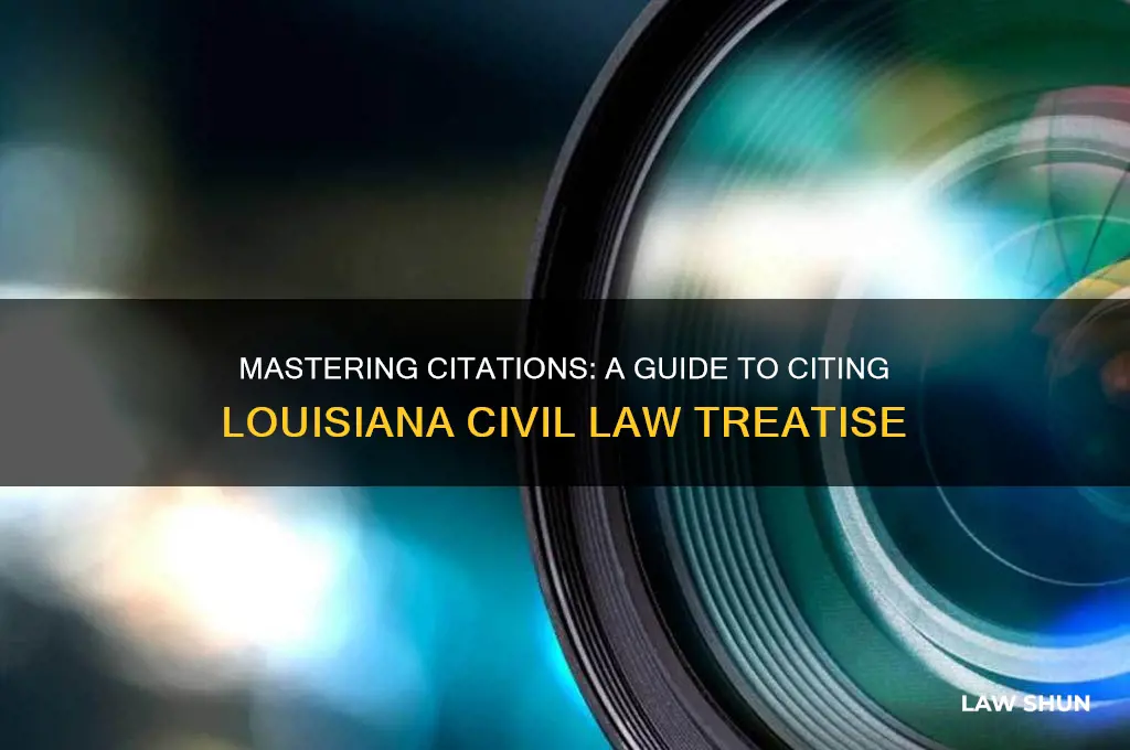 how to cite louisiana civil law treatise