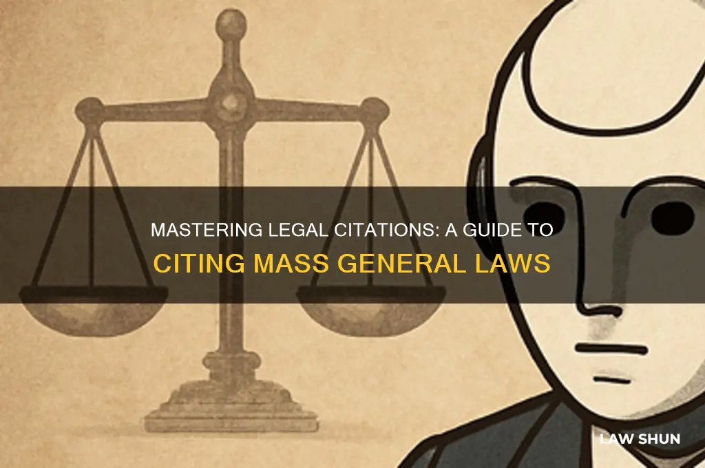 how to cite mass general laws