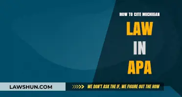 Citing Michigan Law in APA Style: A Comprehensive Guide