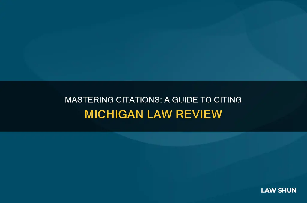 how to cite michigan law review