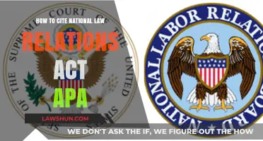 Citing the National Labor Relations Act in APA Style: A Guide
