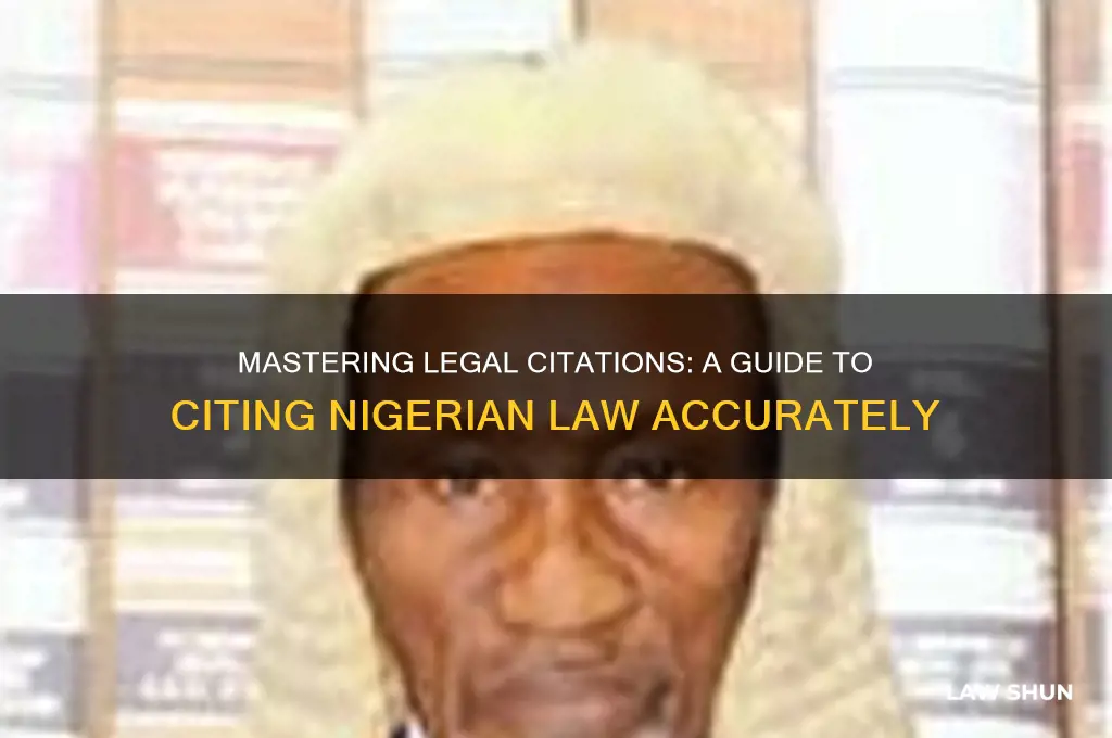 how to cite nigerian law