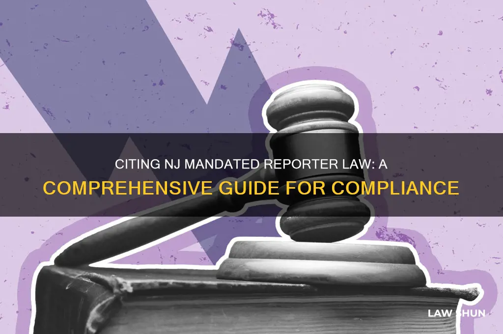 how to cite nj mandated reporter law