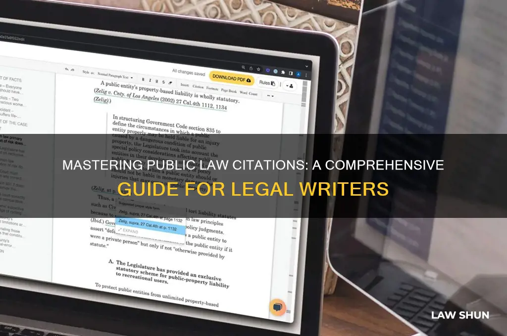 how to cite opublic law