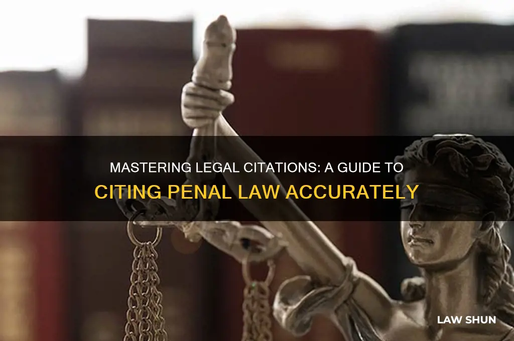 how to cite penal law
