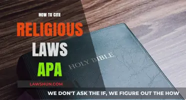 Citing Religious Laws in APA Style: A Comprehensive Guide