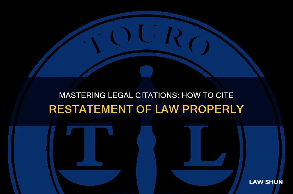 how to cite restatement of law