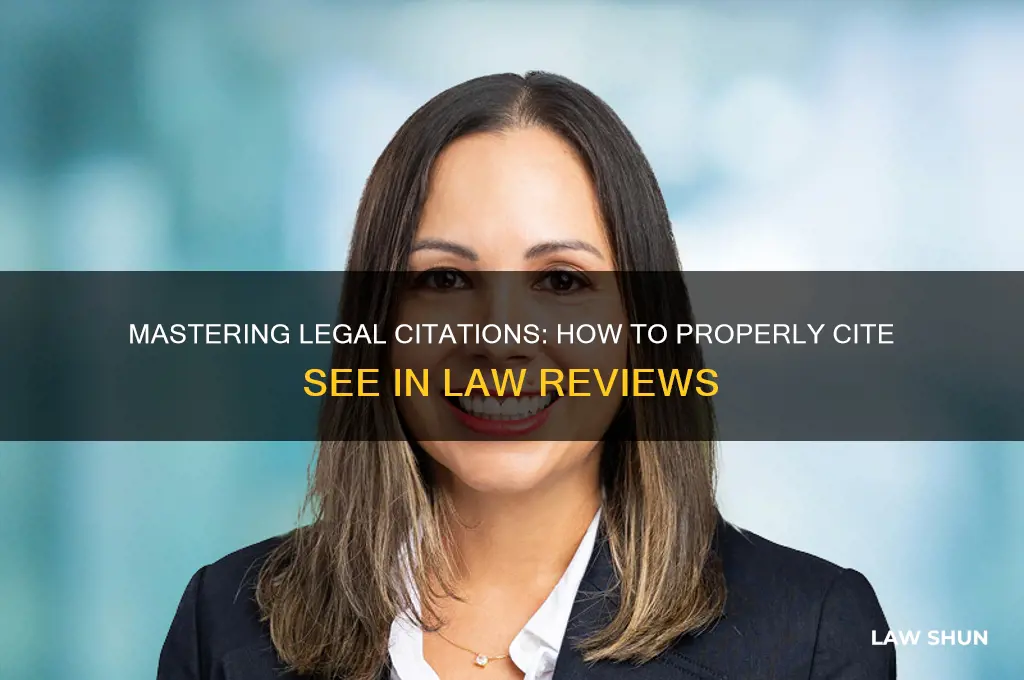 how to cite see in law review