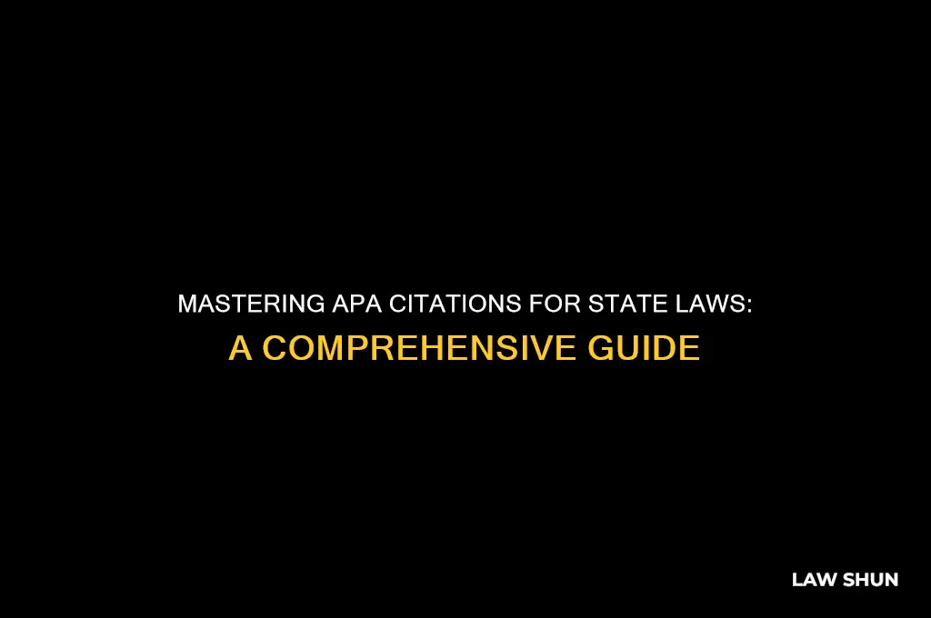 how to cite stae law apa