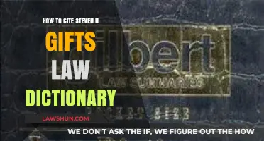 Citing Steven H. Gifis' Law Dictionary: A Comprehensive Guide