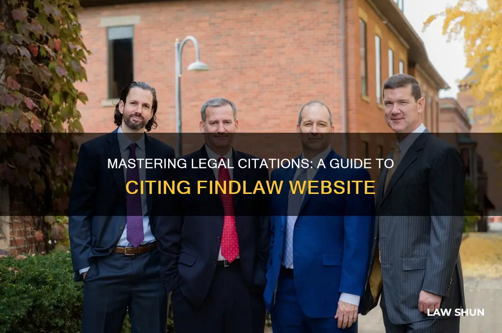 how to cite the find law website