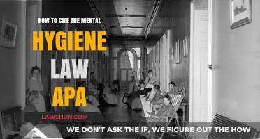 Citing the Mental Hygiene Law in APA Style: A Comprehensive Guide