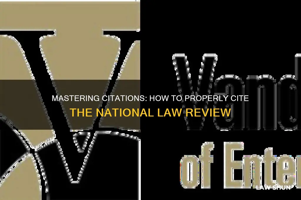 how to cite the national law reciew
