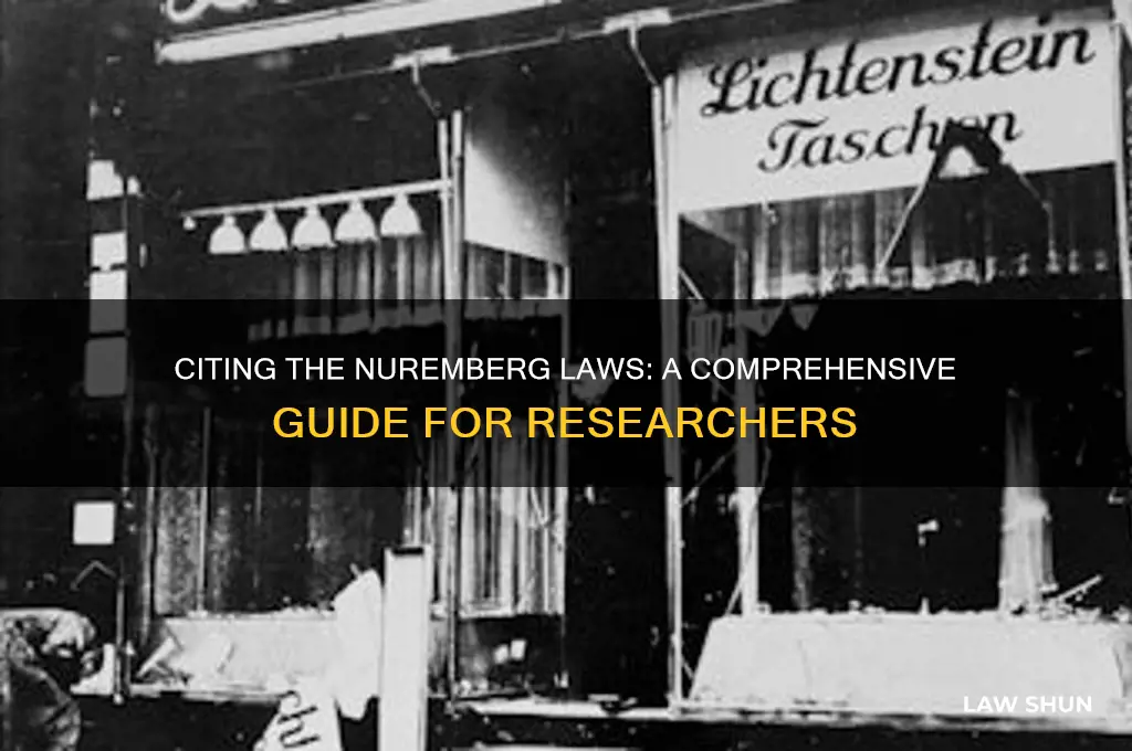 how to cite the nuremberg laws