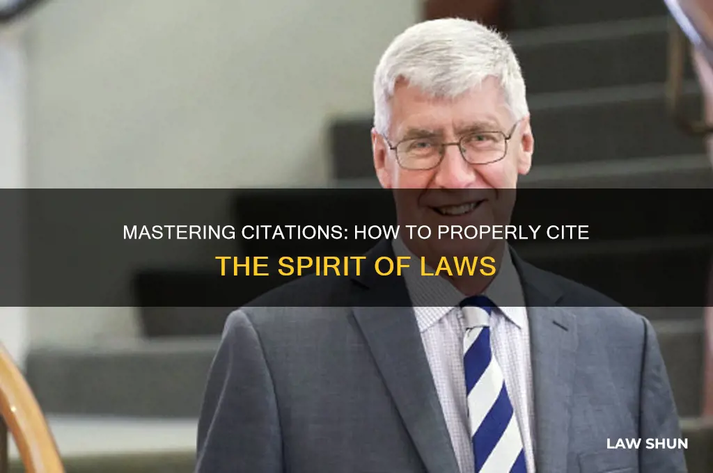 how to cite the spirit of laws