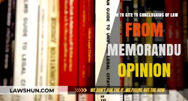 Citing Legal Conclusions: A Guide to Memorandum Opinion References