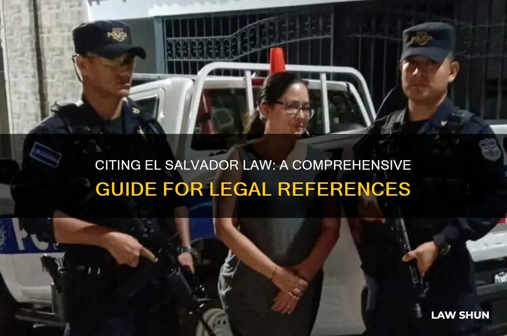 how to cite to el salvador law