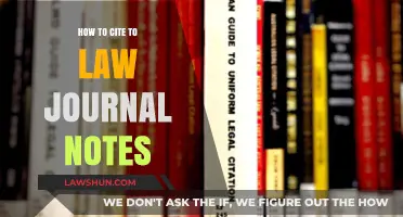 Mastering Legal Citations: A Guide to Citing Law Journal Notes