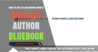 Citing Law Review Articles Without Authors: Bluebook Guide