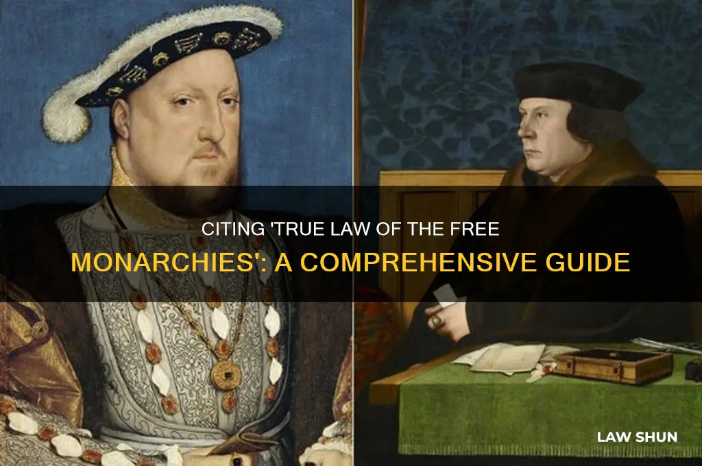 how to cite true law of the free monarchies