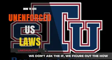 Citing Unenforced U.S. Laws: A Comprehensive Legal Citation Guide