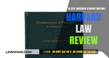 Citing Unsigned Student Writing in Harvard Law Review: A Guide