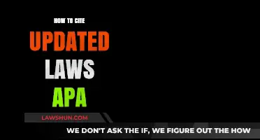 Citing Updated Laws in APA Style: A Comprehensive Guide
