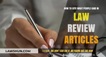 Citing Spoken Words in Law Reviews: A Comprehensive Guide