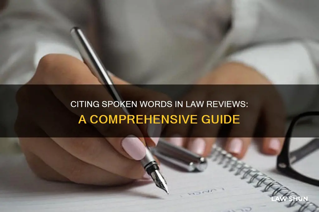 how to cite what people said in law review articles