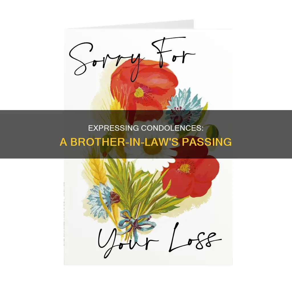 how to condolence for death of a brother in law