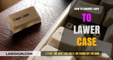 Transforming Caps to Lower Case: Easy Steps to Follow